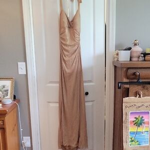 Elegant Gold Evening Gown